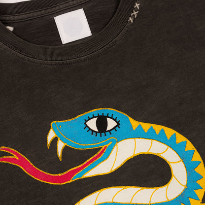 Paradise Snake T-Shirt, Jet Black