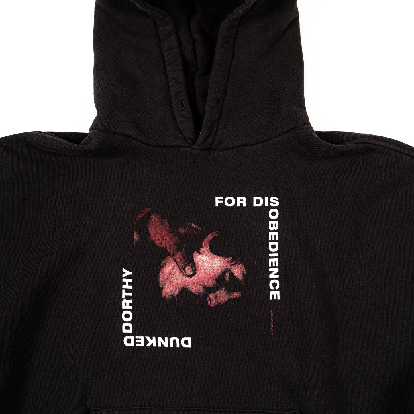 Dorothy Dunked Hooded Sweatshirt, Faded Black