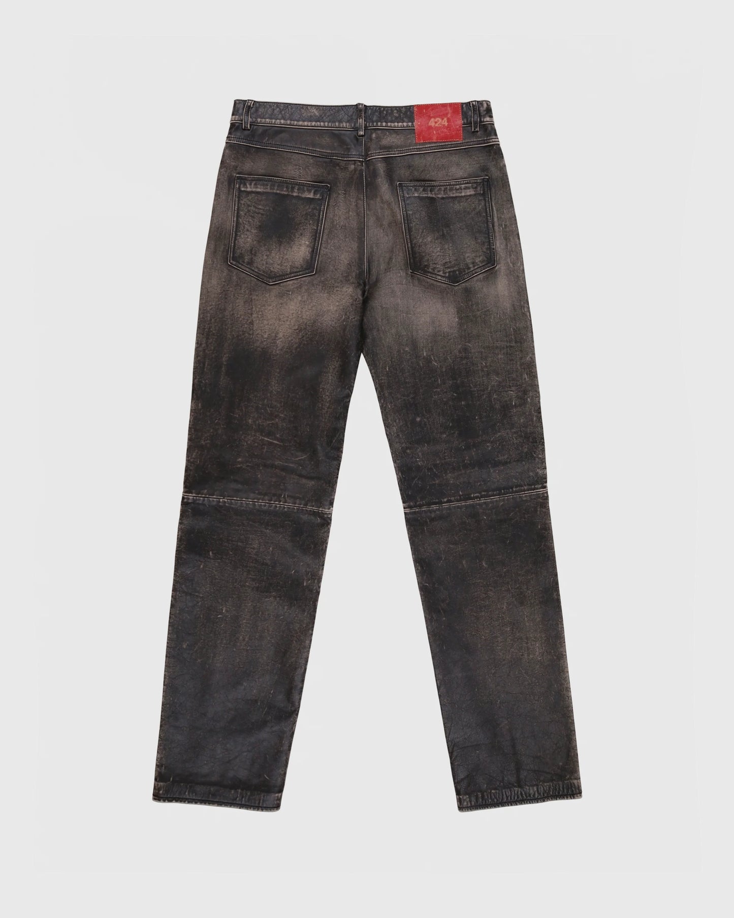 Leather Rubb Off Jeans