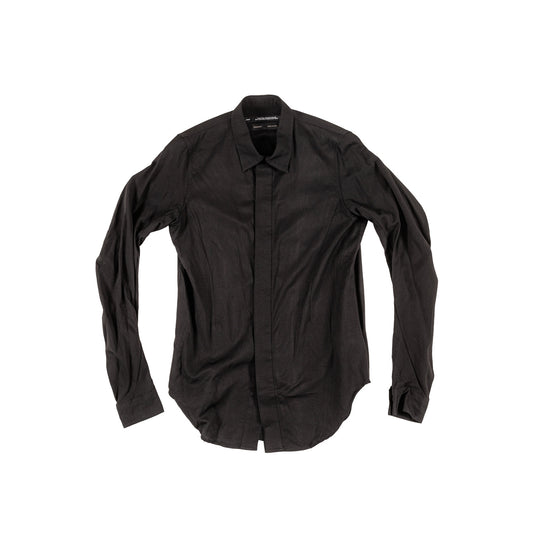 Rayon Buttondown Shirt, Black