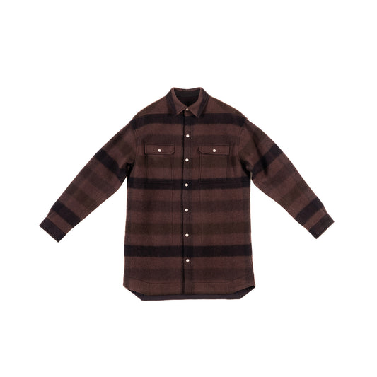 Oversized Outershirt, Brown Plaid