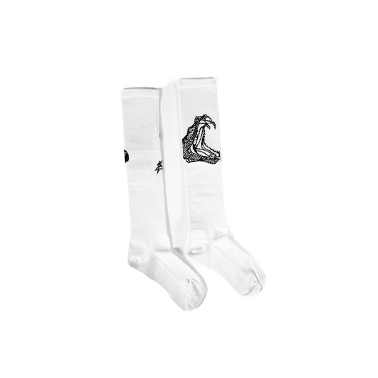 Serpentine Socks, White